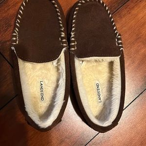 Lands end size 2 slippers brown only worn a few times make me an offer